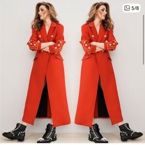 Banana Republic x Olivia Palermo Italian Melton Wool-Blend Long coat size XS